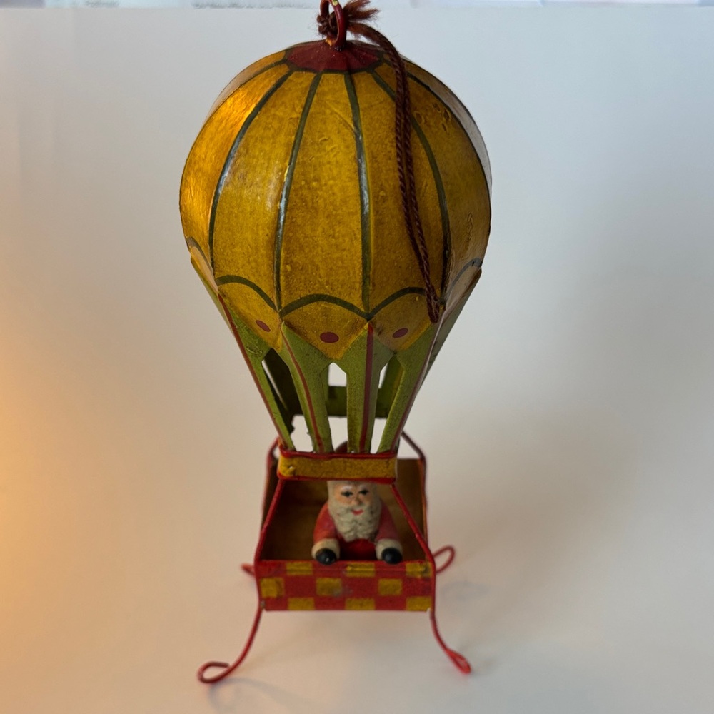 Vintage Dept 56 Santa Hot Air Balloon Ornament